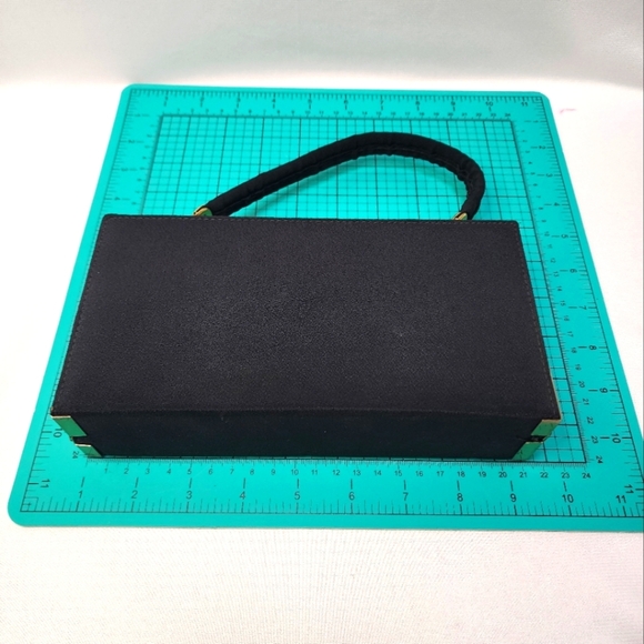 Vintage Nan Tribble Black Cloth Kiss Lock Bag - Picture 13 of 16